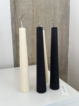 RIBBED TAPPER CANDLE SET