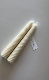 RIBBED TAPPER CANDLE SET