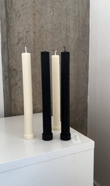 RIBBED COLUMN CANDLE SET